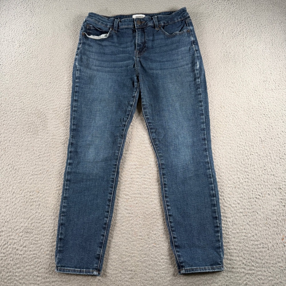 Pistola Moody Skinny Jeans Womens 30 Fits 26x25 Blue High Rise P6731MTW-MDYP